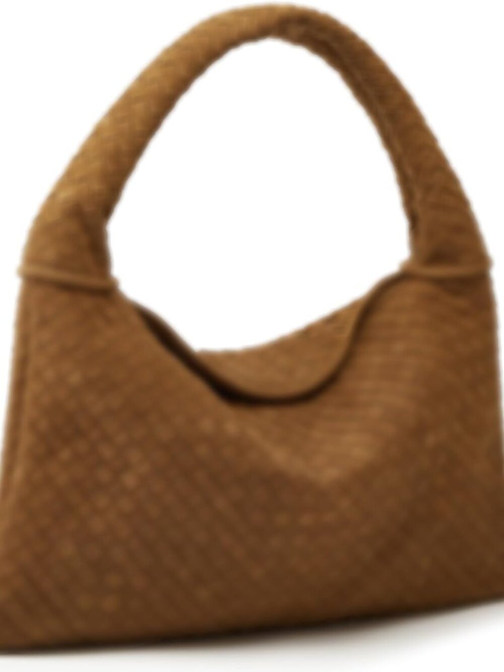 Slouchy Woven Suede Hobo Bags Women Trendy Suede Purse Crossbody Crescent Should